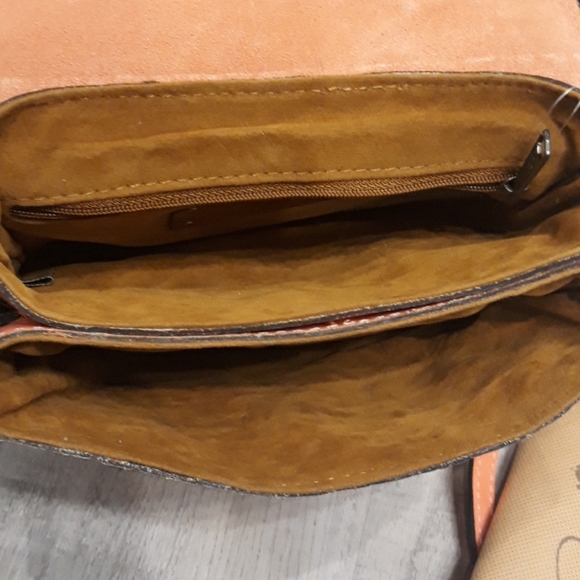 Patricia Nash Burnt Coral Balluri Weave Crossbody Purse NEW Woven Adjustable HOT - Picture 6 of 7